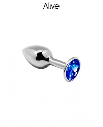 Plug métal bijou bleu M - Alive - Plugs, anus pickets
