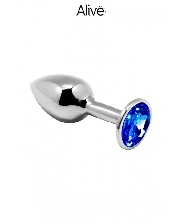 Plug métal bijou bleu L - Alive - Plugs, anus pickets