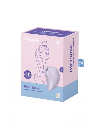 Double stimulateur clitoridien Pearl Diver violet - Satisfyer - Import busyx