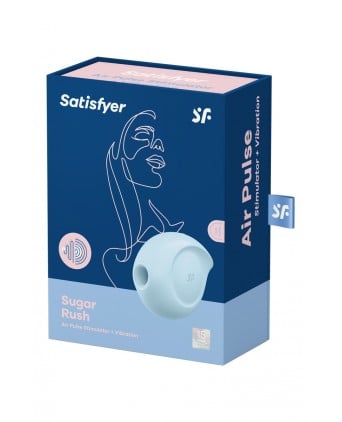 Double stimulateur clitoridien Sugar Rush bleu - Satisfyer - Import busyx