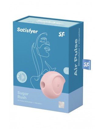 Double stimulateur clitoridien Sugar Rush rose - Satisfyer - Import busyx