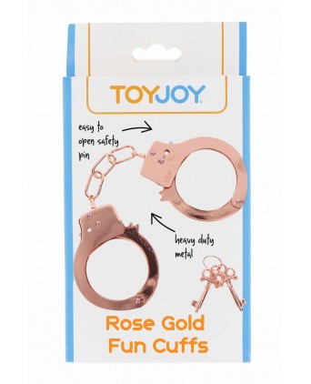 Menottes métal rose gold - Toy Joy