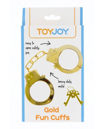 Menottes métal dorées - Toy Joy - Import busyx