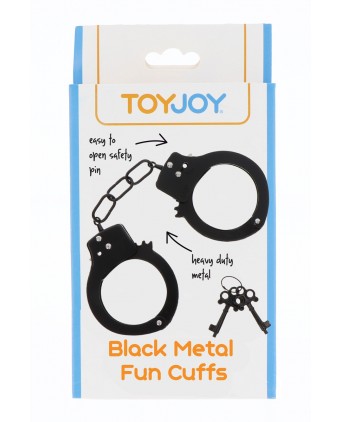 Menottes métal noires - Toy Joy - Import busyx