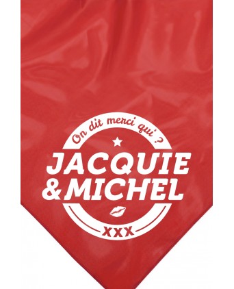 Bandana rouge Jacquie & Michel - Foulard de féria