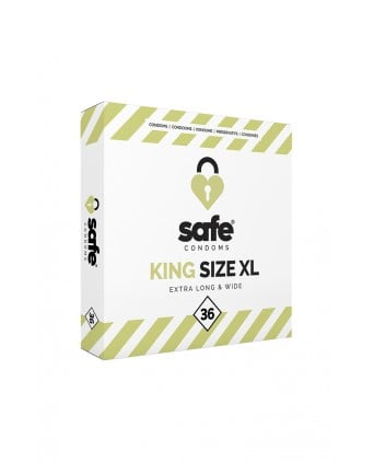 36 préservatifs Safe King Size XL - Préservatifs