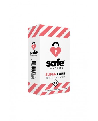 10 préservatifs Safe Super Lube - Préservatifs