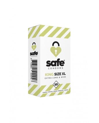 10 préservatifs Safe King Size XL - Préservatifs