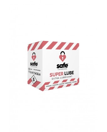 5 préservatifs Safe Super Lube - Préservatifs