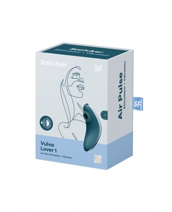 Double stimulateur Vulva Lover 1 bleu - Satisfyer - Import busyx