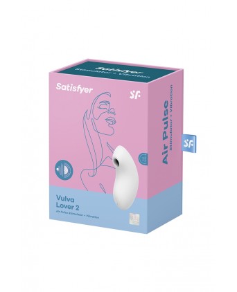 Double stimulateur Vulva Lover 2 blanc - Satisfyer - Import busyx