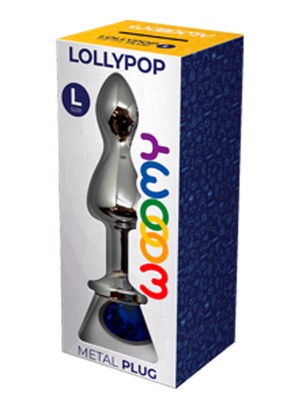 Plug bijou Lollypop bleu L - Wooomy