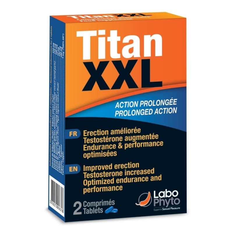 Titan XXL (2 gélules) - stimulant sexuel - Aphrodisiaques homme
