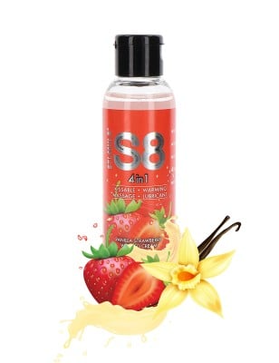 Lubrifiant 4 en 1 goût fraise - Stimul8 (S8)