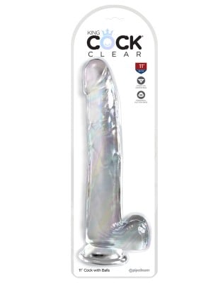 Gode XXL  30,5 x 5,1 cm Clear - King Cock