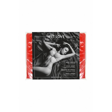 Drap Vinyle rouge 220 x 200 cm - Fetish Tentation