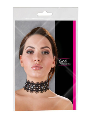 Collier brodé avec strass - Cotelli Accessoires