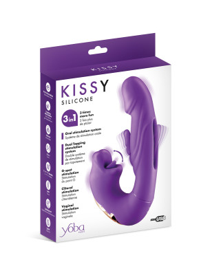 Vibromasseur rabbit 3-en-1 Kissy violet - Yoba