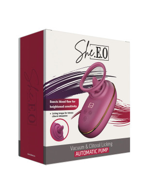 Pompe clitoridienne avec léchage et vibrations - She.E.O