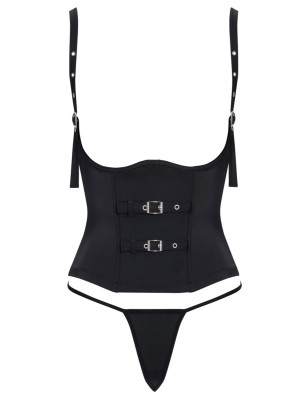 Ensemble corset seins nus noir - Cottelli PARTY 