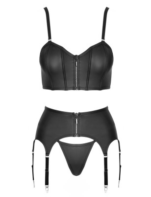 Ensemble lingerie 3 pièces avec porte-jarretelles - Cottelli PARTY 