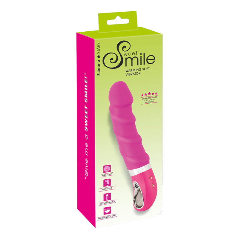 Vibro chauffant rechargeable 22,8 x 4 cm - Sweet Smile