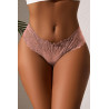 String dentelle dos lacé Rose - Litolu Lingerie