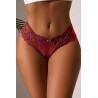 String dentelle dos lacé Bordeaux - Litolu Lingerie
