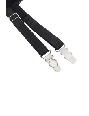 Porte-jarretelles et string Noir - Litolu Lingerie