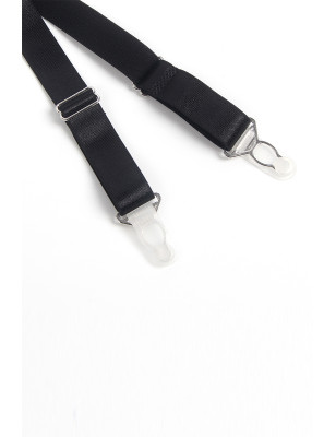 Porte-jarretelles dentelle large Noir - Litolu Lingerie