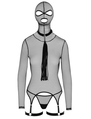 Ensemble lingerie résille et accessoires BDSM - Bad Kitty