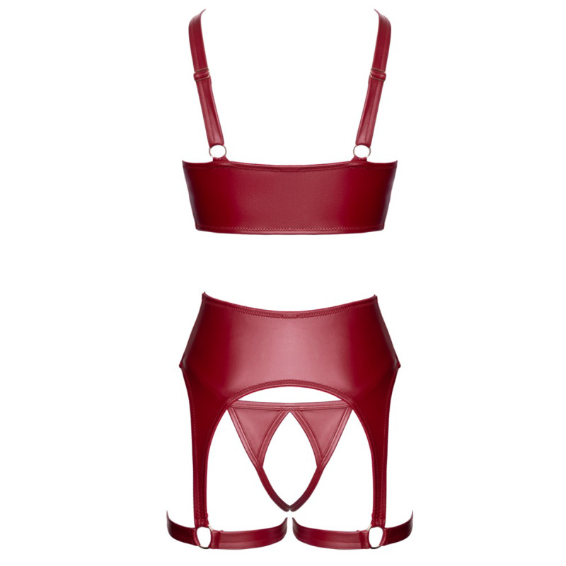 Ensemble seins nus 3 pièces Rouge - Cottelli LINGERIE