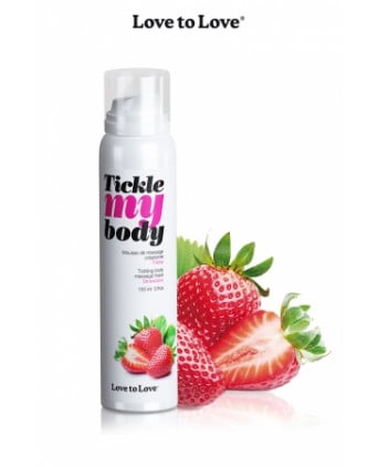 Mousse massage crépitante - fraise - Huiles et crèmes de massage