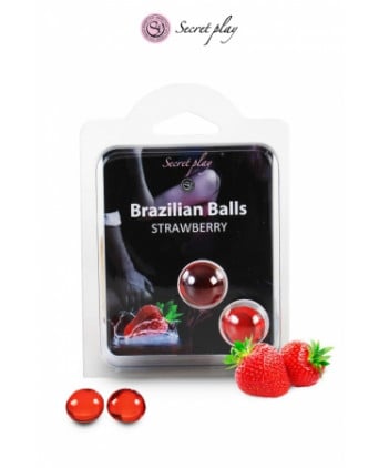 2 Brazilian Balls - fraise - Huiles et crèmes de massage