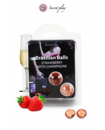 2 Brazilian Balls - fraise & champagne - Huiles et crèmes de massage