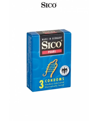 3 préservatifs Sico PEARL - Préservatifs