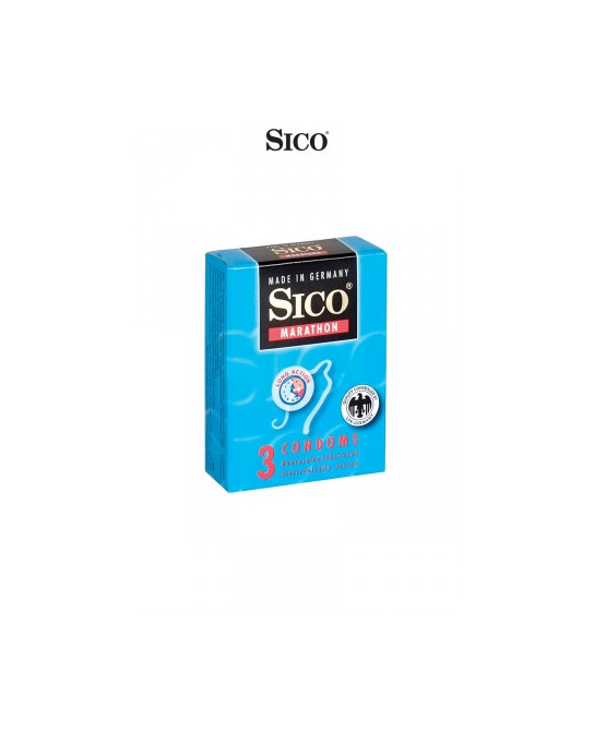 3 préservatifs Sico MARATHON - Préservatifs