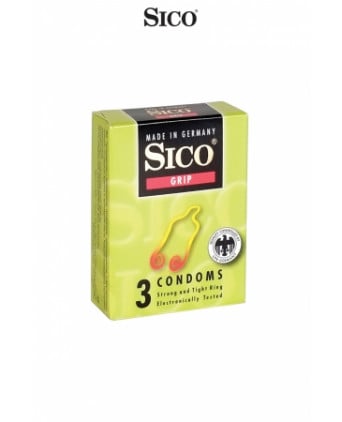 3 préservatifs Sico GRIP - Préservatifs