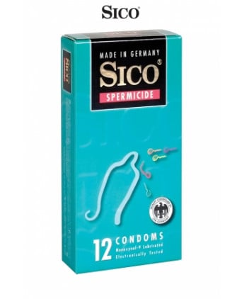 12 préservatifs Sico SPERMICIDE - Préservatifs