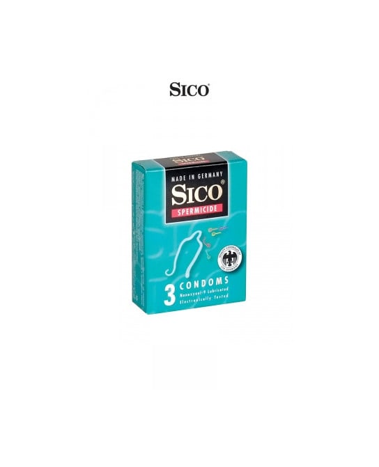 3 préservatifs Sico SPERMICIDE - Préservatifs