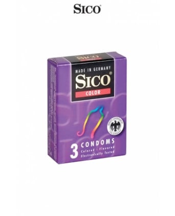 3 préservatifs Sico COLOUR - Préservatifs