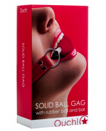 Solid Ball Gag rouge - Ouch!  - Baillons, gagballs