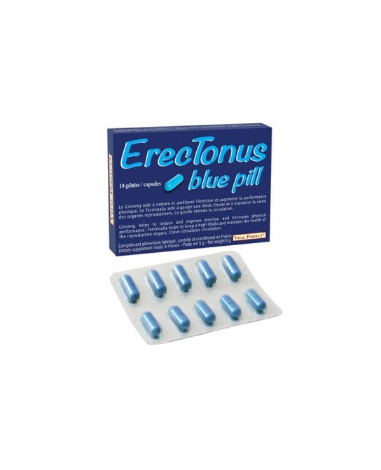 Erectonus Blue Pills - 10 gélules - Aphrodisiaques homme