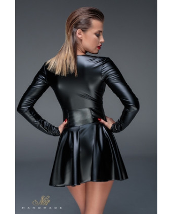 Minirobe corset wet look F154 - Lingerie vinyle femme